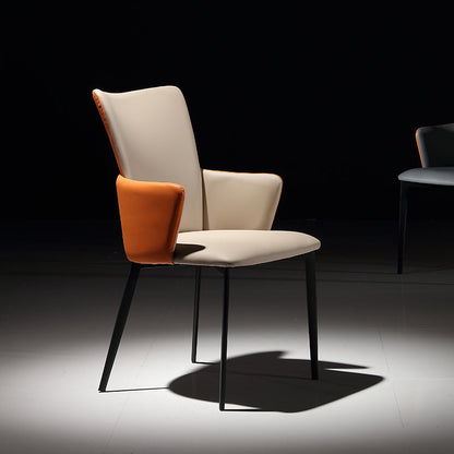 Modern Style Faux Leather Dining Side Chairs Upholstered Side Chairs for Restaurant Use Beige 1 Piece Clearhalo 'Dining Chairs' 'Dining Tables & Seating' 'dining_chair' 'furn' 'furn_dining_chair' 'Furniture' 'Kitchen & Dining Furniture' 5465531