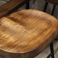 Industrial Armless Backless Counter Stool Iron Cafe Bar Stool with Wooden Seat and Pedal