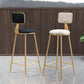 Tabouret de bar nordique glam rond tabouret de bar pour la maison avec des jambes en métal