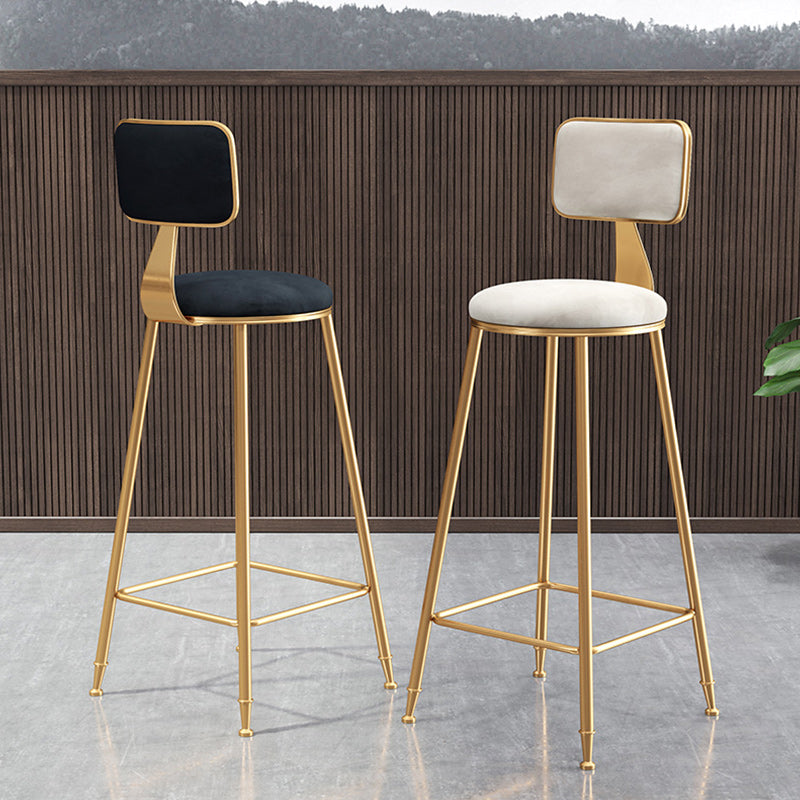 Noordse glamoureuze barkruk rond barkruk voor huis met metalen benen