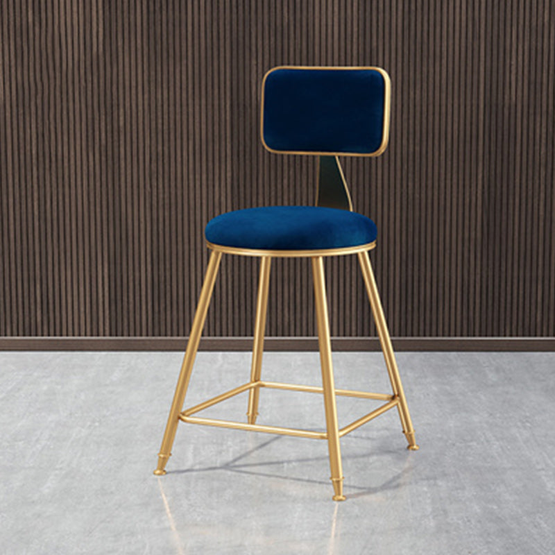 Noordse glamoureuze barkruk rond barkruk voor huis met metalen benen