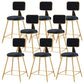Nordic Glam Bar Stool Round Barhocker für Zuhause mit Metallbeinen