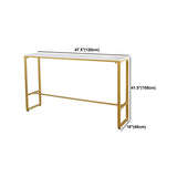 Tavolo da pub rettangolare in tavolo da bistrot lussuoso bianco con base di cavalletto in metallo