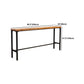 Pine Wood Top Rectangular Bar Table Industrial Pub Table with Metal Trestle Base Clearhalo 'Bar Furniture' 'Bar Tables' 'bar_tables' 'furn' 'furn_bar_tables' 'Furniture' 'Kitchen & Dining Furniture' 5465858