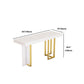 White Marble Top Bar Table Glam Metal and Stone Frame Pub Table Clearhalo 'Bar Furniture' 'Bar Tables' 'bar_tables' 'furn' 'furn_bar_tables' 'Furniture' 'Kitchen & Dining Furniture' 5465892