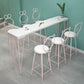 Glam Style Rectangle Bar Table Bar-Height Bistro Pub Table with 4 Legs Clearhalo 'Bar Furniture' 'Bar Tables' 'bar_tables' 'furn' 'furn_bar_tables' 'Furniture' 'Kitchen & Dining Furniture' 5465965