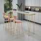 Glam Style Rectangle Bar Table Bar-Height Bistro Pub Table with 4 Legs Clearhalo 'Bar Furniture' 'Bar Tables' 'bar_tables' 'furn' 'furn_bar_tables' 'Furniture' 'Kitchen & Dining Furniture' 5465969