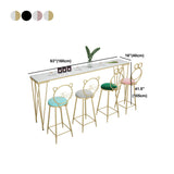 Glam Style Rectangle Bar Table Bar-Height Bistro Pub Table with 4 Legs