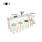 Glam Style Rectangle Bar Table Bar-Height Bistro Pub Table with 4 Legs Clearhalo 'Bar Furniture' 'Bar Tables' 'bar_tables' 'furn' 'furn_bar_tables' 'Furniture' 'Kitchen & Dining Furniture' 5465980