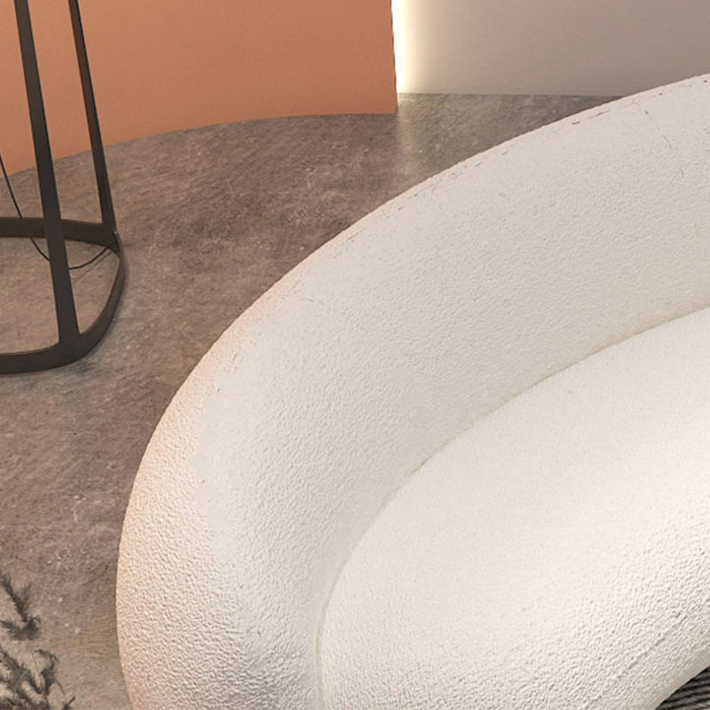 Contemporary Tight Back Settee Bench Curved Settee Couch in Grey/white Clearhalo 'furn' 'furn_sofas' 'Furniture' 'Living Room Furniture' 'Sofa' 'sofas' 5468890