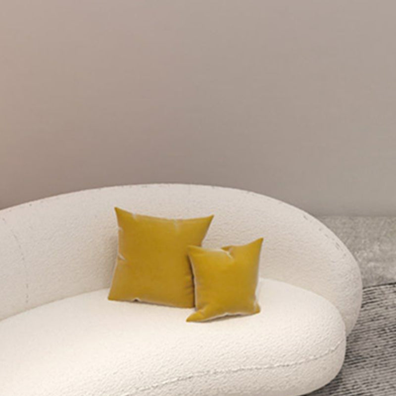 Contemporary Tight Back Settee Bench Curved Settee Couch in Grey/white Clearhalo 'furn' 'furn_sofas' 'Furniture' 'Living Room Furniture' 'Sofa' 'sofas' 5468893