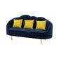 Velvet Sloped Arm Sofa Contemporary Standard Sofa with Sewn Pillow Back 71"L x 25.5"W x 37"H Blue Clearhalo 'furn' 'furn_sofas' 'Furniture' 'Living Room Furniture' 'Sofa' 'sofas' 5468924