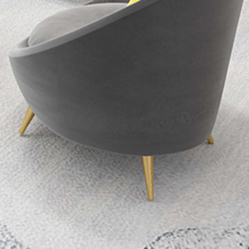 Velvet Sloped Arm Sofa Contemporary Standard Sofa with Sewn Pillow Back Clearhalo 'furn' 'furn_sofas' 'Furniture' 'Living Room Furniture' 'Sofa' 'sofas' 5468928