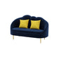 Velvet Sloped Arm Sofa Contemporary Standard Sofa with Sewn Pillow Back 59"L x 25.5"W x 37"H Blue Clearhalo 'furn' 'furn_sofas' 'Furniture' 'Living Room Furniture' 'Sofa' 'sofas' 5468930