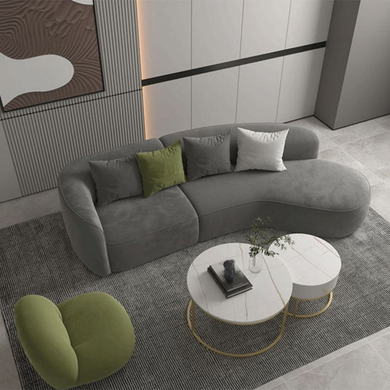 Sofa mit modernem Stil sogar Rückenarmlehre kein Kissen zurück graues Sofa