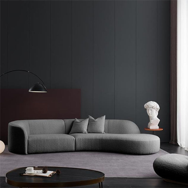 Sofa mit modernem Stil sogar Rückenarmlehre kein Kissen zurück graues Sofa