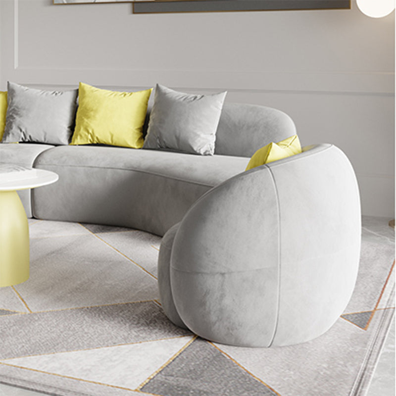 Sofa mit modernem Stil sogar Rückenarmlehre kein Kissen zurück graues Sofa