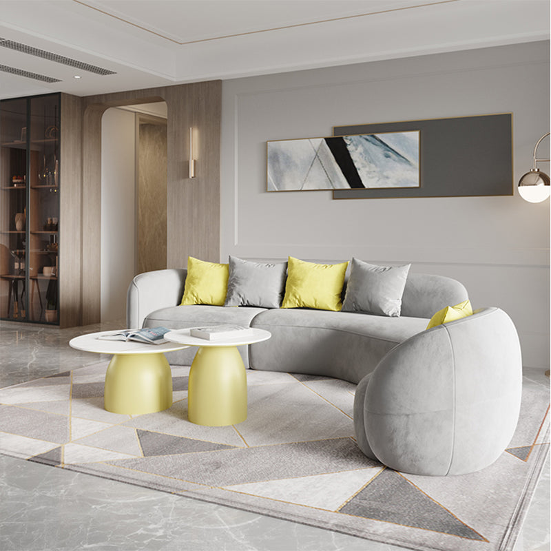 Sofa mit modernem Stil sogar Rückenarmlehre kein Kissen zurück graues Sofa