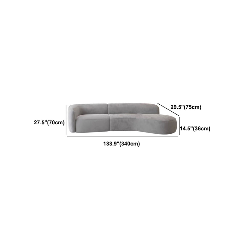 Sofa mit modernem Stil sogar Rückenarmlehre kein Kissen zurück graues Sofa