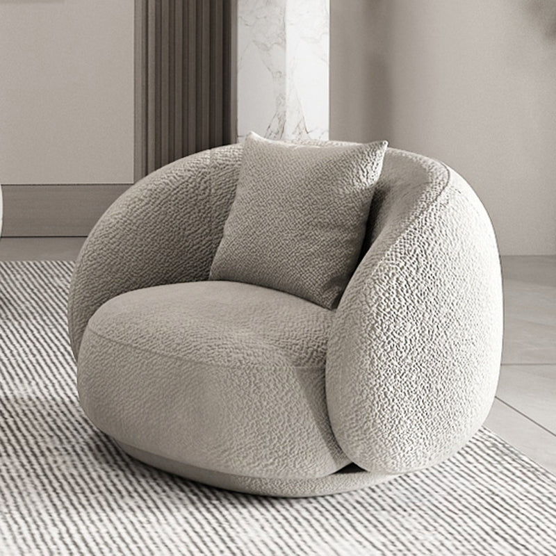 Sofá curvado contemporáneo del brazo inclinado de lana para sala de estar, apartamento