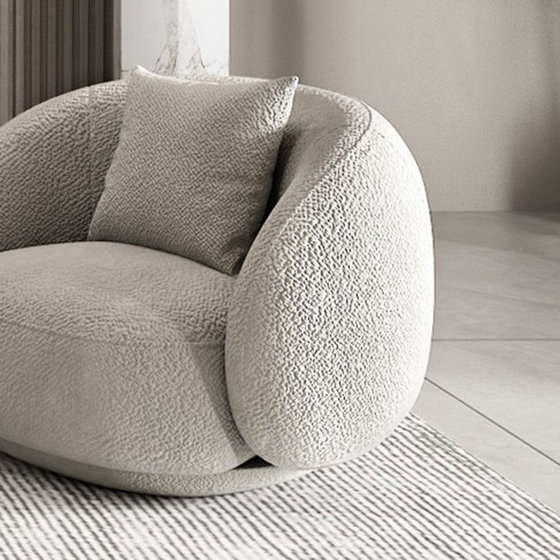 Sofá curvado contemporáneo del brazo inclinado de lana para sala de estar, apartamento