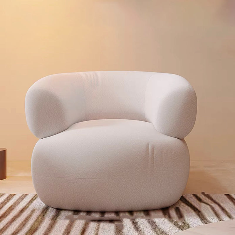 Divano in stile moderno letto curvo curvo con cuscini di spugna riempiti con bracciolo inclinato