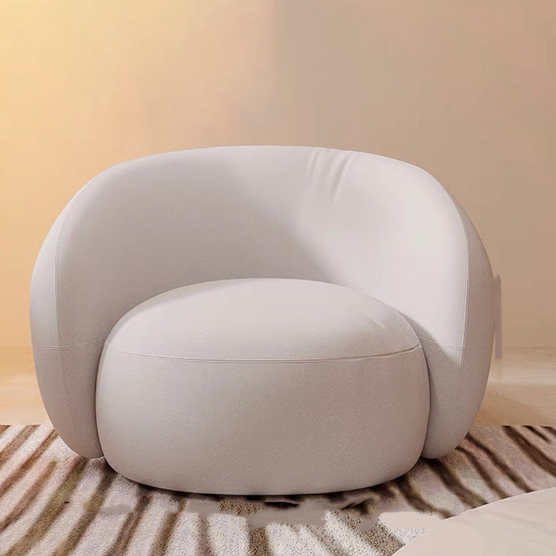 Divano in stile moderno letto curvo curvo con cuscini di spugna riempiti con bracciolo inclinato