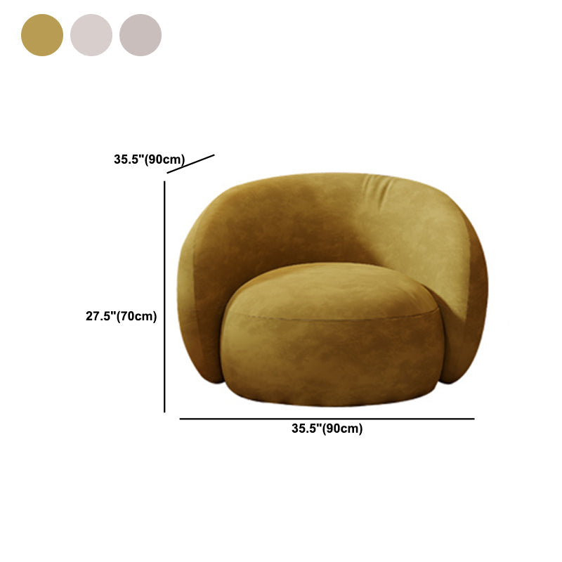 Divano in stile moderno letto curvo curvo con cuscini di spugna riempiti con bracciolo inclinato