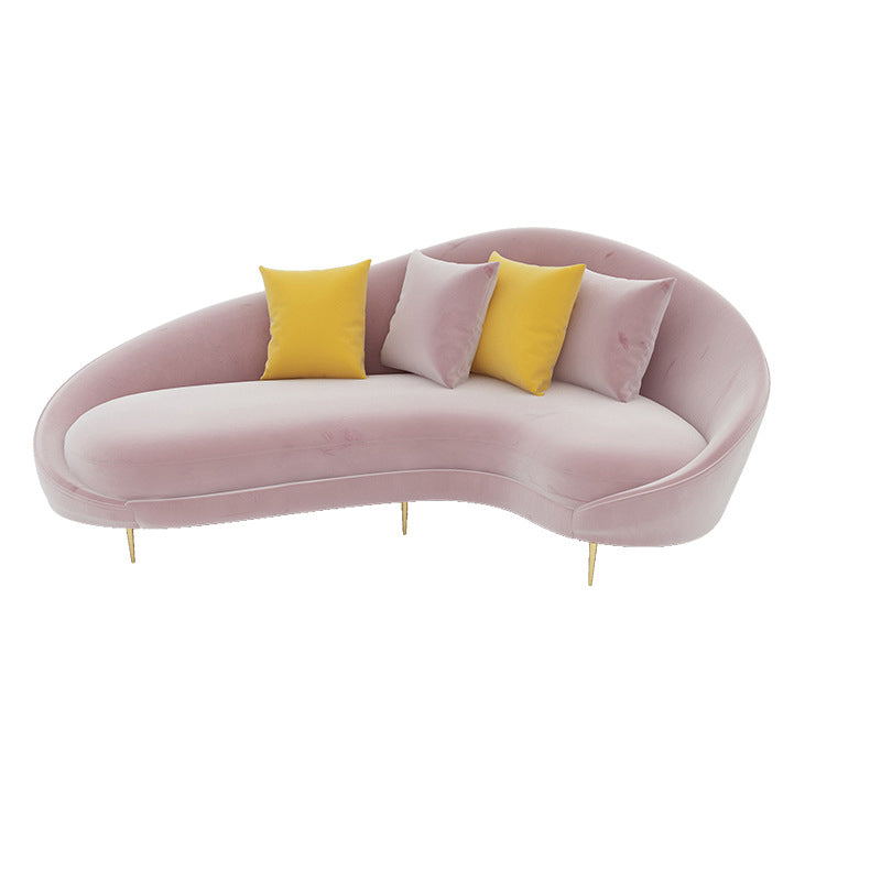 タイトな背中とアパート用のタキシードアームを備えた超近代的な湾曲したソファー