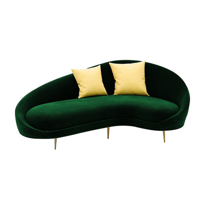 タイトな背中とアパート用のタキシードアームを備えた超近代的な湾曲したソファー