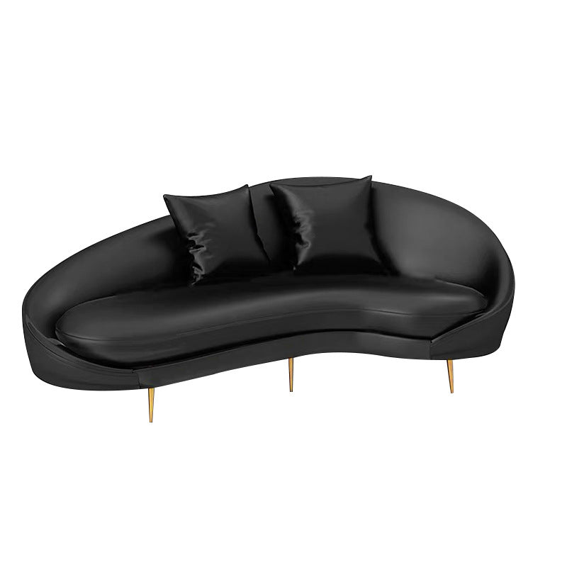 タイトな背中とアパート用のタキシードアームを備えた超近代的な湾曲したソファー