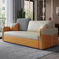 Square Arm Modern Faux Leather Stain Resistant Bed Sofa Couch