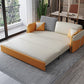 Square Arm Modern Faux Leather Stain Resistant Bed Sofa Couch