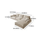 Scandinavian Cream Cushion Back Stain-Resistant Faux Leather Sofa Clearhalo 'furn' 'furn_sectionals' 'Furniture' 'Living Room Furniture' 'Sectionals' 5469278
