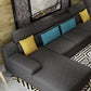 37.40" Tall Modern Linen Sectional Pillow Top Arm Sectional with Adjustable Headrest