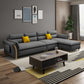 35.43" Tall Modern Linen Sectional Flared Arm Sectional for Living Room Clearhalo 'furn' 'furn_sectionals' 'Furniture' 'Living Room Furniture' 'Sectionals' 5469355