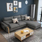 35.43" Tall Modern Linen Sectional Flared Arm Sectional for Living Room 100"L x 61"W x 35"H Grey Right Clearhalo 'furn' 'furn_sectionals' 'Furniture' 'Living Room Furniture' 'Sectionals' 5469356