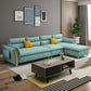 35.43" Tall Modern Linen Sectional Flared Arm Sectional for Living Room 130"L x 61"W x 35"H Blue Right Clearhalo 'furn' 'furn_sectionals' 'Furniture' 'Living Room Furniture' 'Sectionals' 5469357