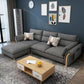 35.43" Tall Modern Linen Sectional Flared Arm Sectional for Living Room 100"L x 61"W x 35"H Grey Left Clearhalo 'furn' 'furn_sectionals' 'Furniture' 'Living Room Furniture' 'Sectionals' 5469358