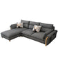 35.43" Tall Modern Linen Sectional Flared Arm Sectional for Living Room Clearhalo 'furn' 'furn_sectionals' 'Furniture' 'Living Room Furniture' 'Sectionals' 5469364