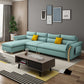 35.43" Tall Modern Linen Sectional Flared Arm Sectional for Living Room 130"L x 61"W x 35"H Blue Left Clearhalo 'furn' 'furn_sectionals' 'Furniture' 'Living Room Furniture' 'Sectionals' 5469368