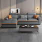 Tufted Pillow Top Arm Sectional Stain Resistant Sectional Gray Faux Leather Clearhalo 'furn' 'furn_sectionals' 'Furniture' 'Living Room Furniture' 'Sectionals' 5469426