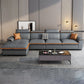 Tufted Pillow Top Arm Sectional Stain Resistant Sectional Gray Faux Leather Clearhalo 'furn' 'furn_sectionals' 'Furniture' 'Living Room Furniture' 'Sectionals' 5469429