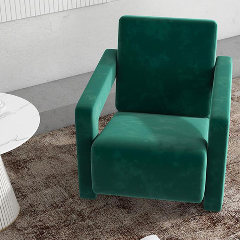 Chaise en velours 27,5 "L x33,4" W x31.4 "H Armes incluses pour salon pour le salon