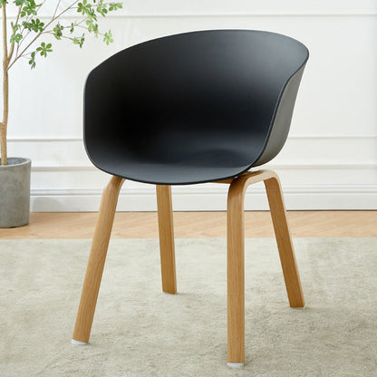 Barrel Chair 22.04" L x 30.31" W x 35.43" H Fino Barrel Accent Chair for Living Room Black Clearhalo 'Accent Chairs' 'accent_chairs' 'Chairs & Seating' 'furn' 'furn_accent_chairs' 'Furniture' 'Living Room Furniture' 5469537