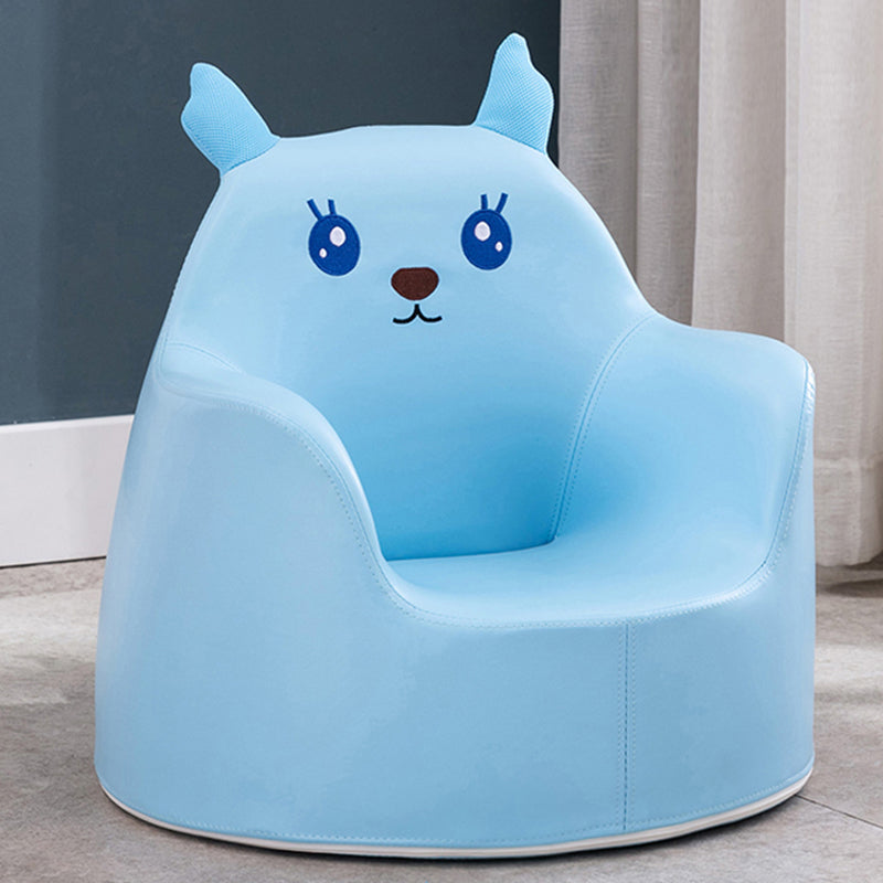 PU Arms Included Barrel Accent Chair with Fixed Back, Flared Arms for Living Room