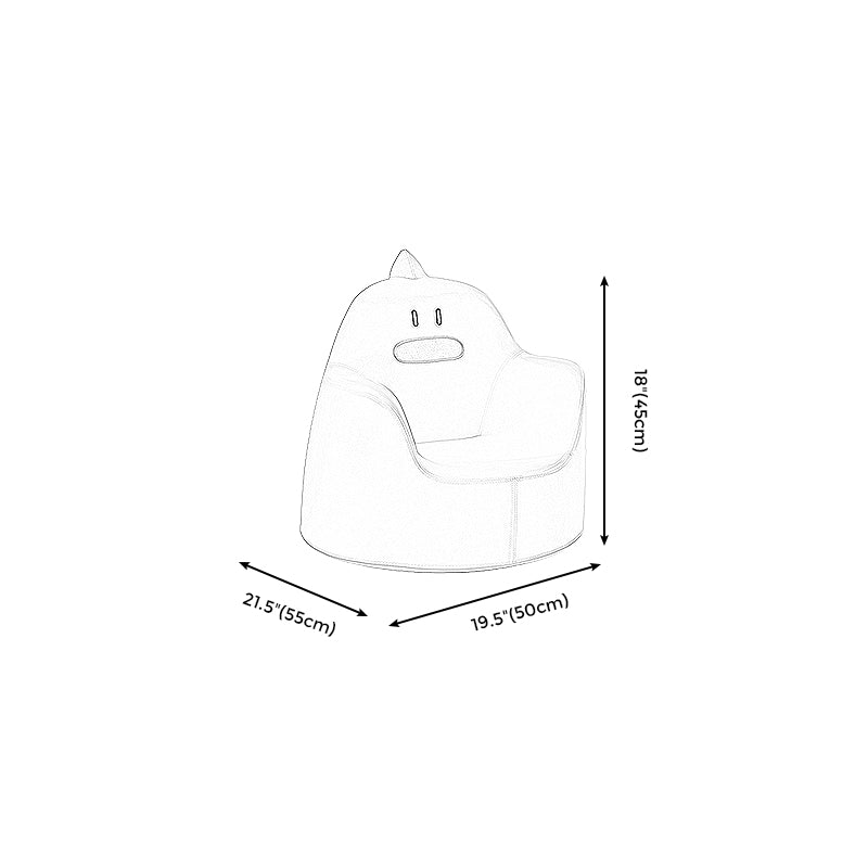 PU Arms Included Barrel Accent Chair with Fixed Back, Flared Arms for Living Room