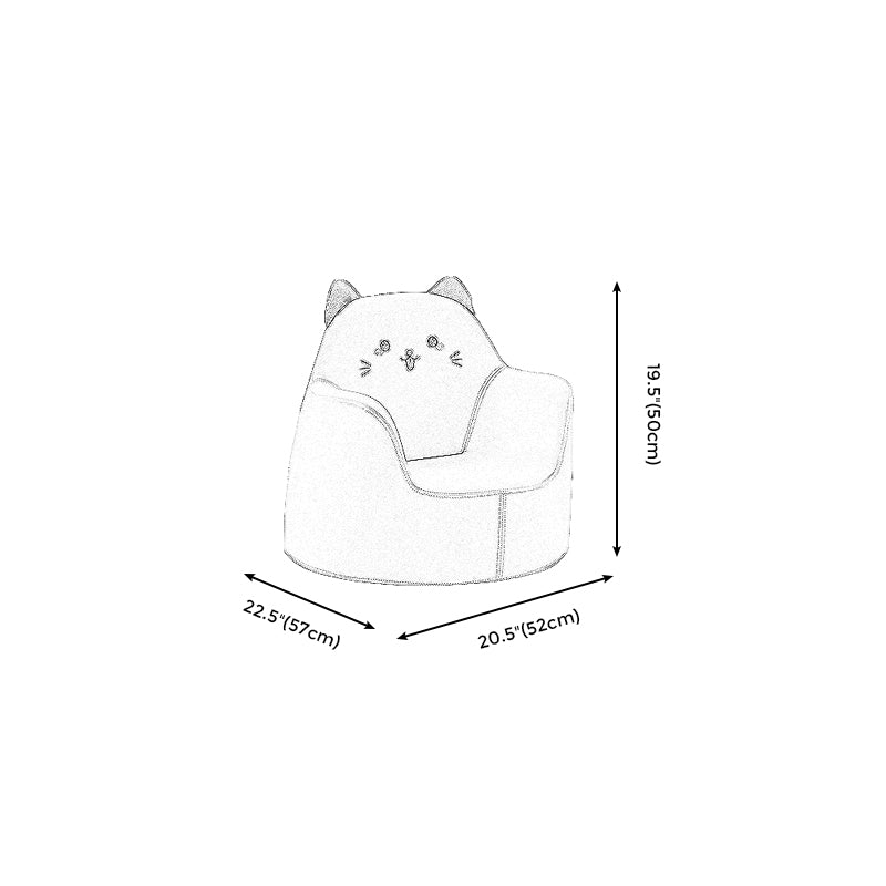 PU Arms Included Barrel Accent Chair with Fixed Back, Flared Arms for Living Room