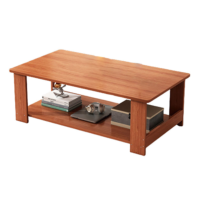 Moderner Couchtisch aus Holz mit Stauraum und Bündeltischen mit 4 Beinen