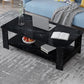 Moderner Couchtisch aus Holz mit Stauraum und Bündeltischen mit 4 Beinen